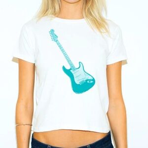 In Print We Trust Guitar Baby Tee